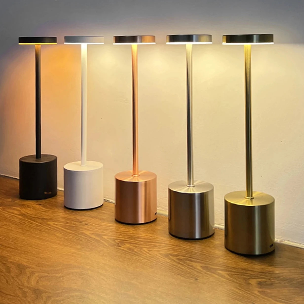 タッチ式充電可能LEDテーブルランプ - 実用的でモダンな照明