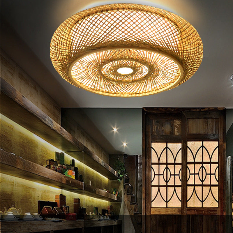 Lampe Suspendue Artisanale En Bambou Naturel – Élégance Et Authenticité