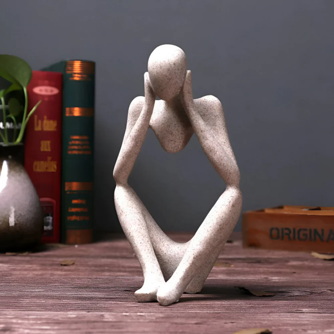 Sculpture Abstraite Penseur – Élégance Contemplative Et Design Moderne