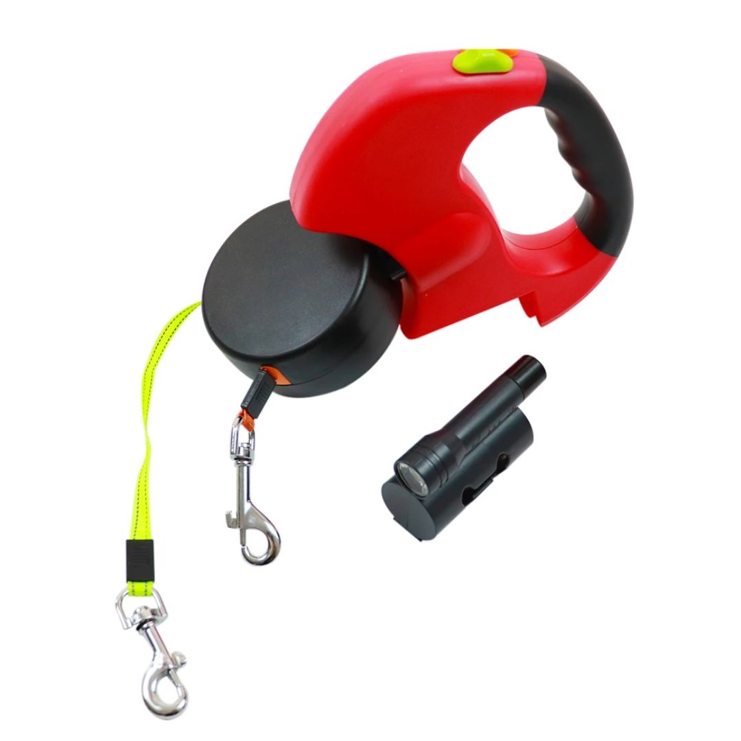 Lad Dobbeltræk til Hunde – Med LED-lampe og Posedispenser