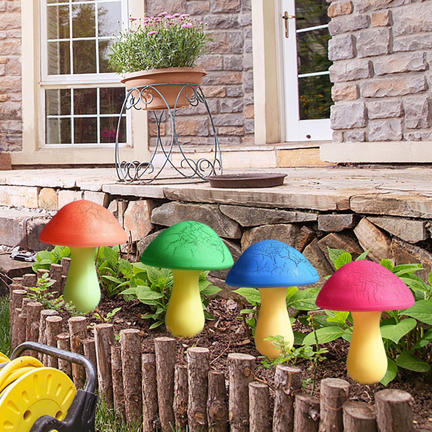 Kit De Lumières Solaires De Jardin — Champignons Lumineux Décoratifs