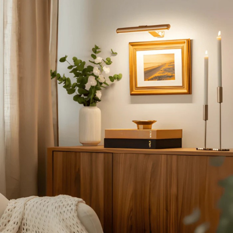 Trådlös USB-uppladdningsbar LED-vägglampa - full rotation och bekväm laddning