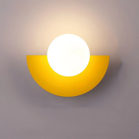 Modern Wall Sconce – Half-Circle Shape and Soft Lighting