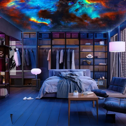 回転プロジェクターランプ – 360°の星空の夢を家で