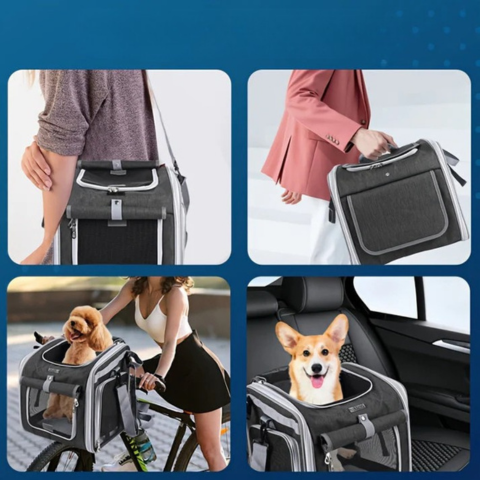 Expandable Bicycle Basket for Pets – Practical and Comfortable