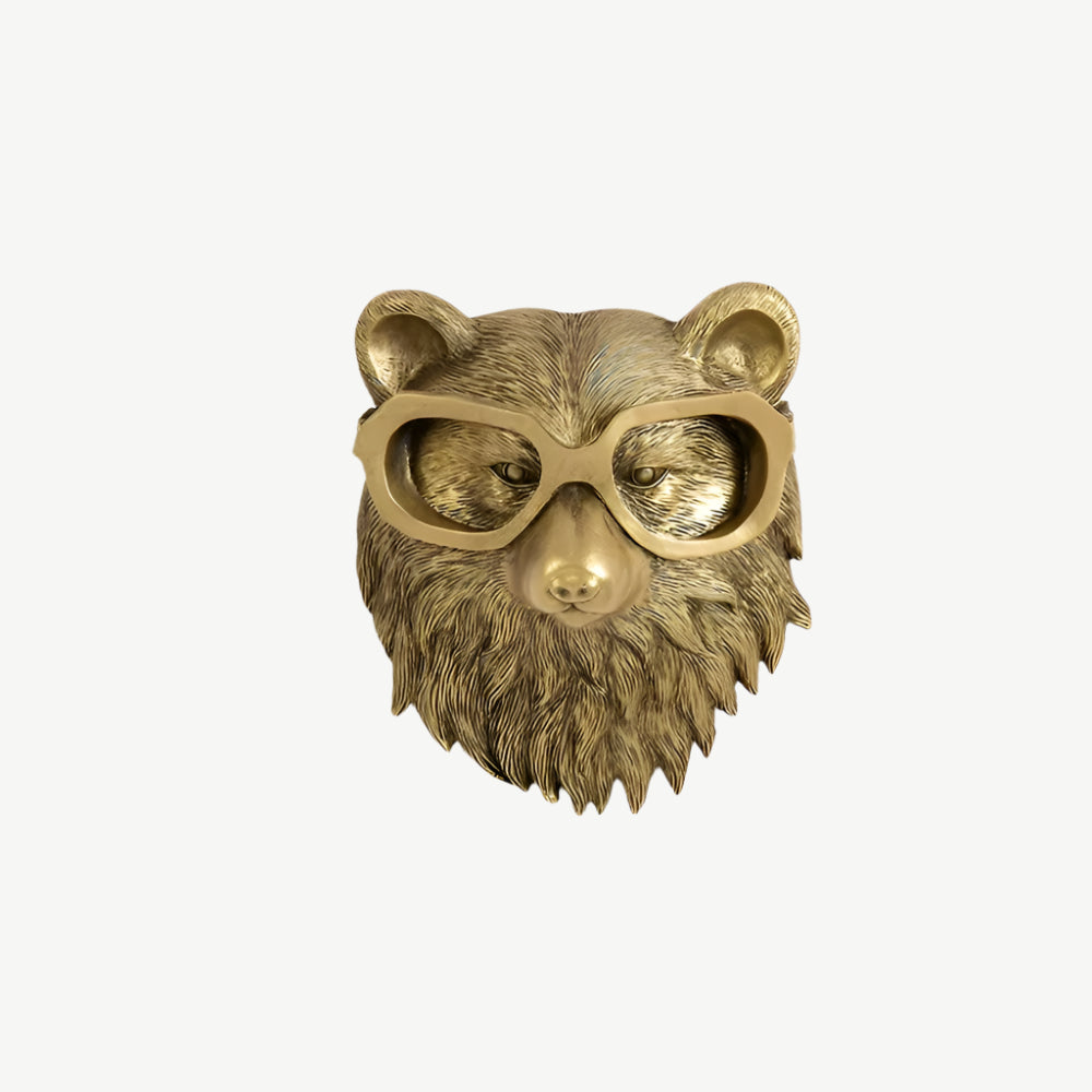 Dekorativ veggkrok i gull - Diskret eleganse og blank overflate