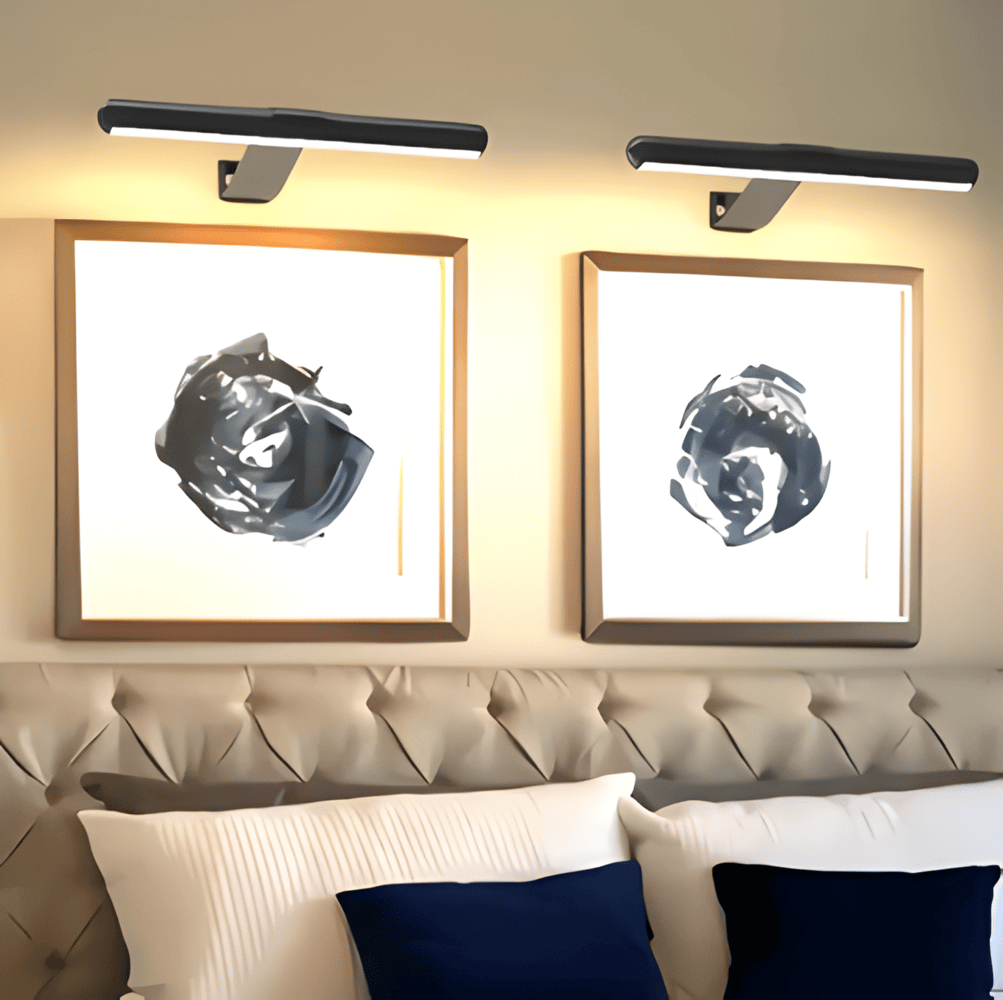 Trådlös USB-uppladdningsbar LED-vägglampa - full rotation och bekväm laddning