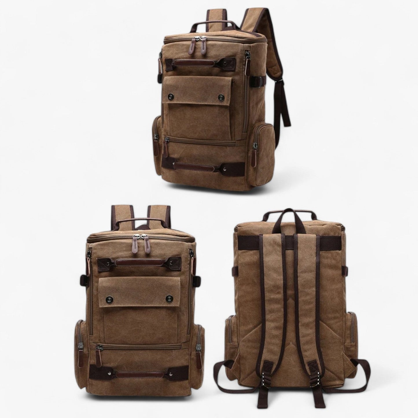 Mochila Vintage Com Compartimento Para Computador Portátil