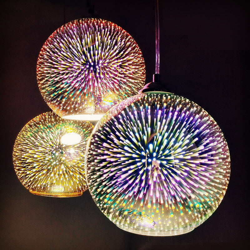 Sospensione Moderna Effetto Fuoco D'artificio – Splendore Visivo E Design Alla Moda