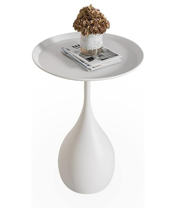 Rundt Sidebord – Metallstruktur og Stabil Base 