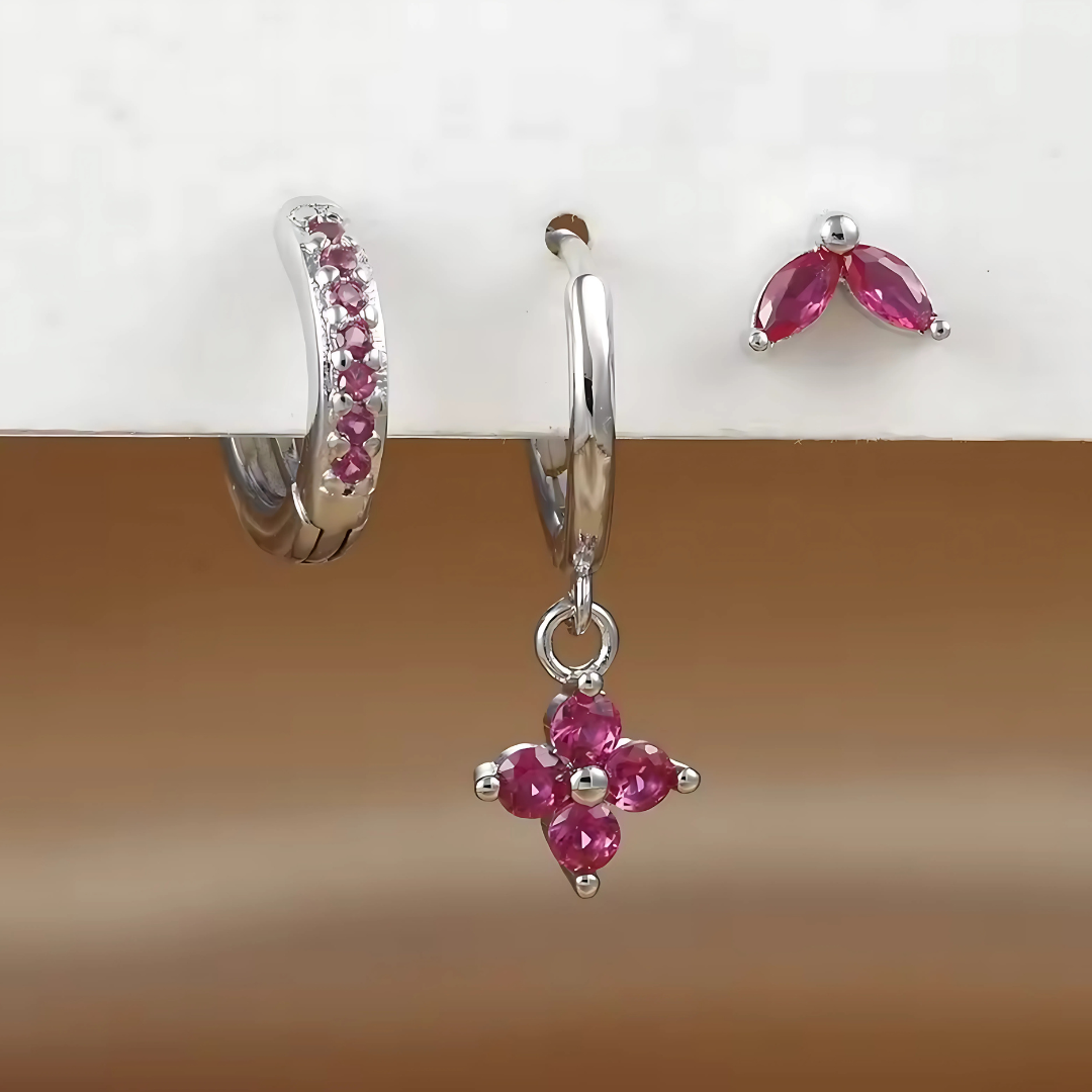 Conjunto de Argolas e Piercings – Versatilidade e Brilho Sutil 