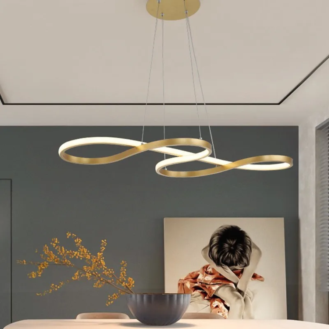 Suspensie LED Modernă cu Inele – Design Elegant și Futurist 