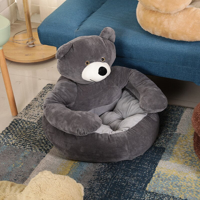 Cama Para Animais em Forma de Urso — Conforto Aconchegante e Original 