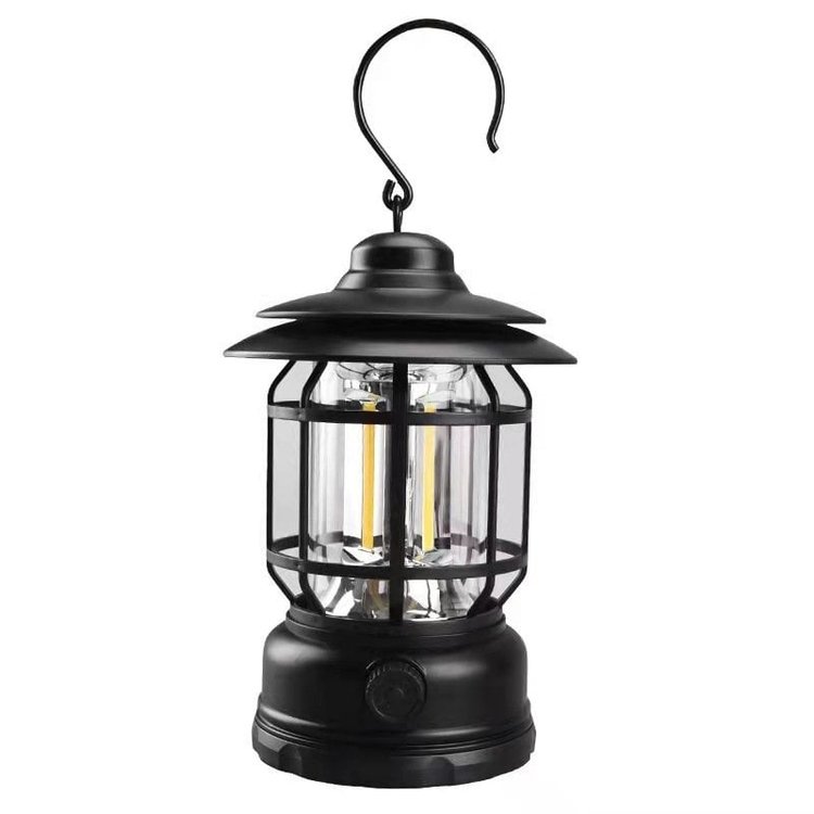 Retro LED kempingová lampa - vintage styl a praktičnost