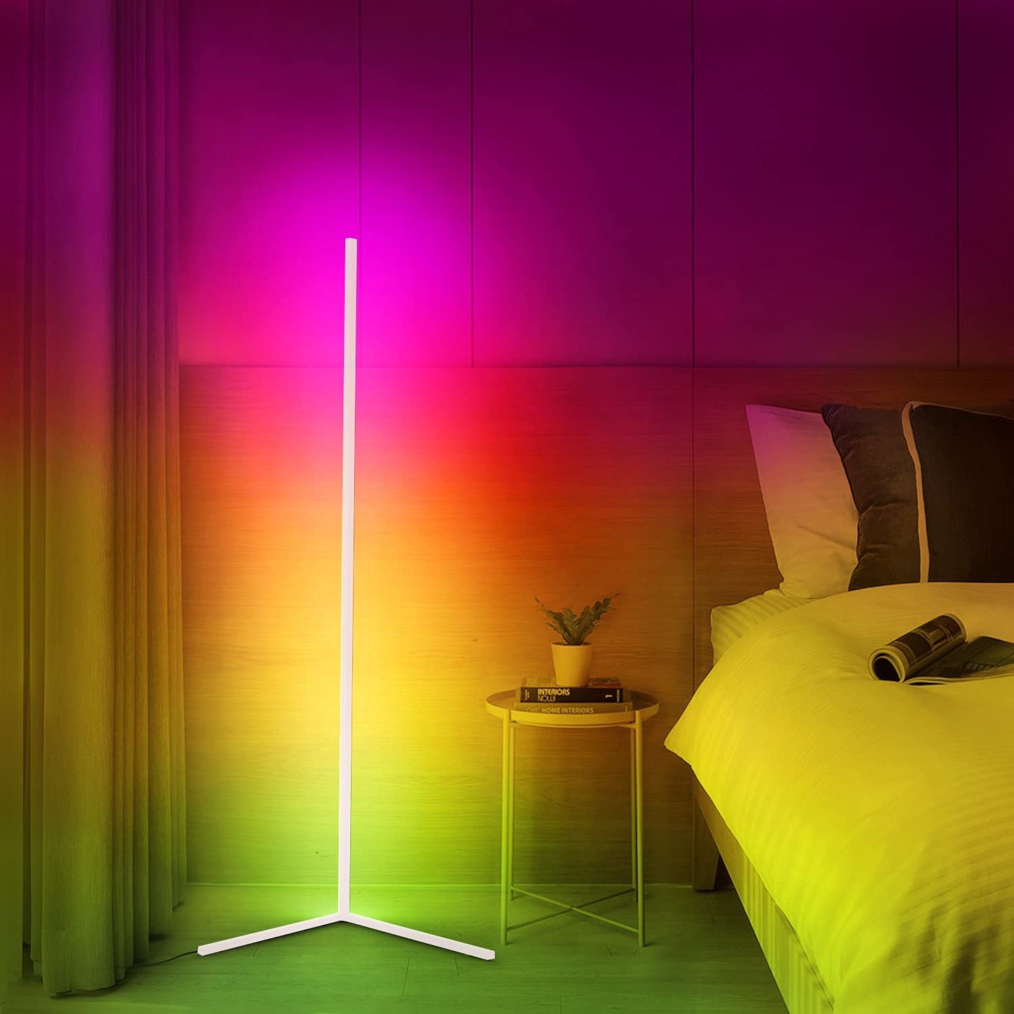 Lampa LED de colț – Iluminare ambientală și design minimalist 