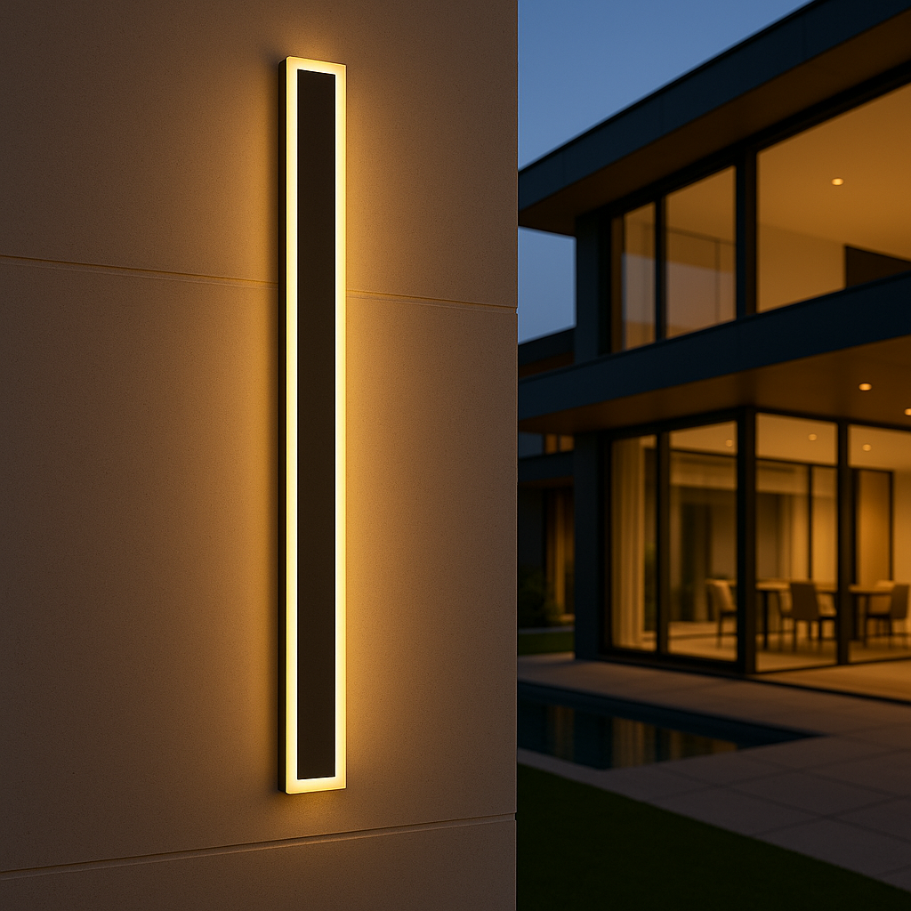 Aplique de pared exterior moderno – ideal para jardín o fachada 