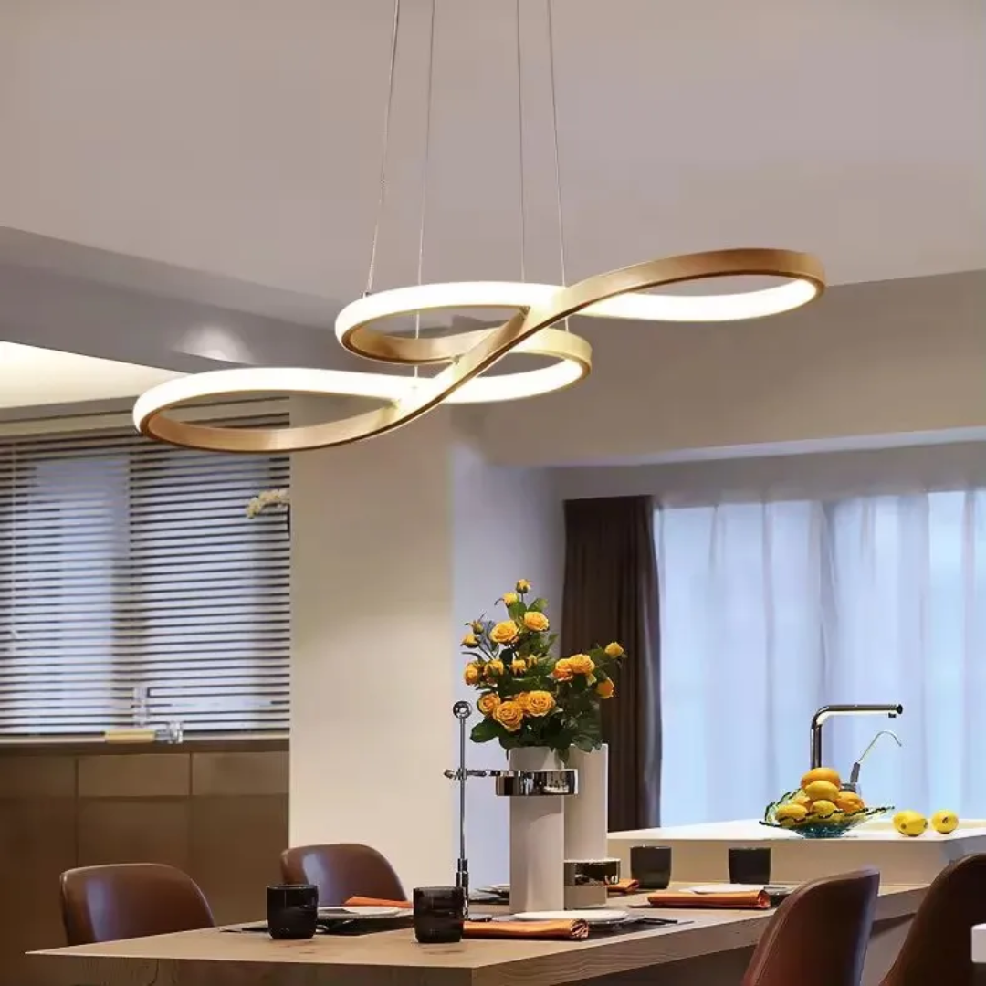 Suspensie LED Modernă cu Inele – Design Elegant și Futurist 