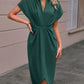 Nadia | Vestido Midi Cruzado – Elegante e Feminino 