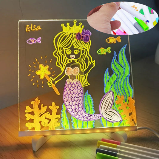 Light-Up Writable Board – Draw, Illuminate, and Start Again Infinitely 