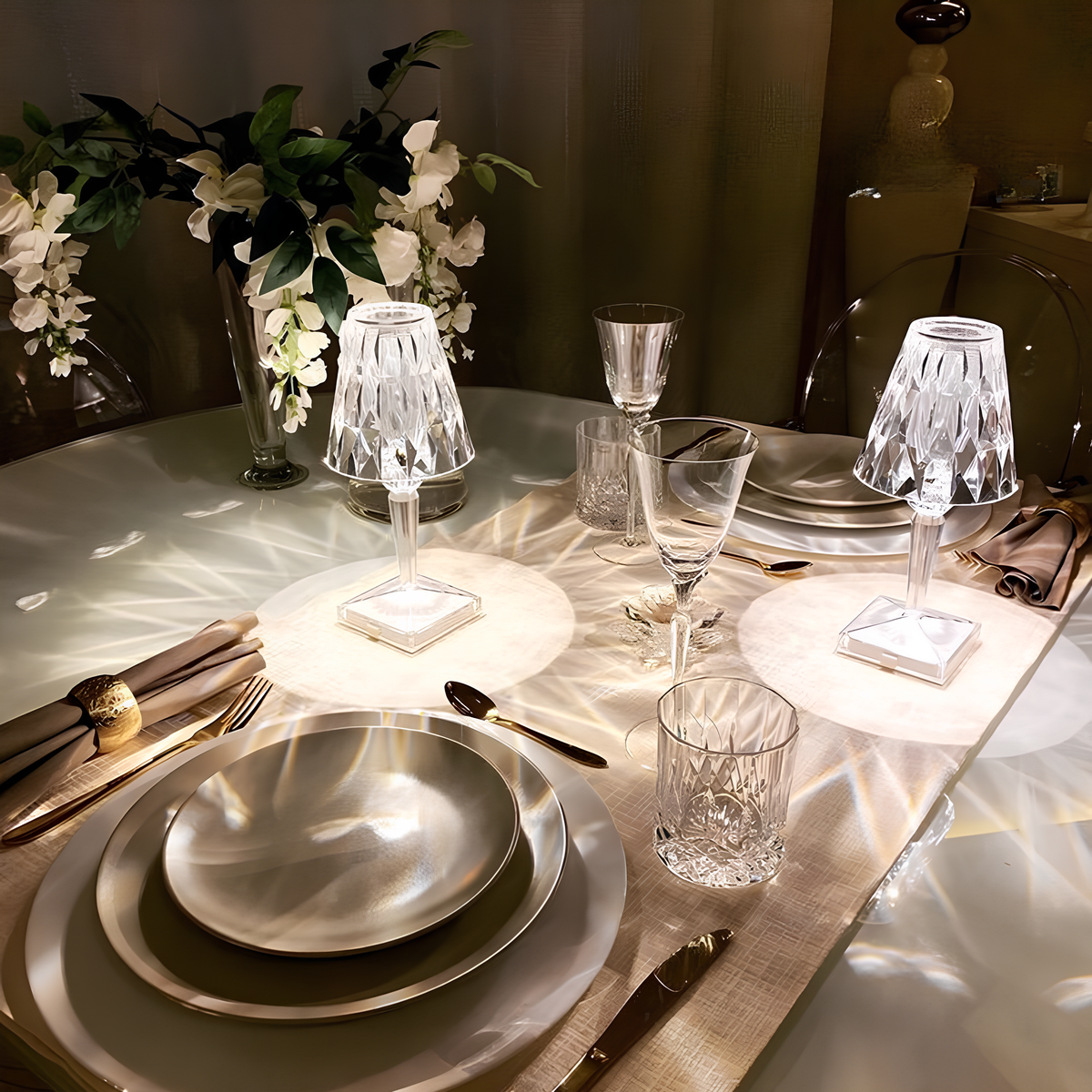 Krystallbordlampe – Moderne Eleganse Og Varm Atmosfære 
