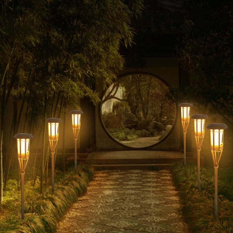 Lampă Solară Tiki - Iluminați-vă Seara cu Stil 