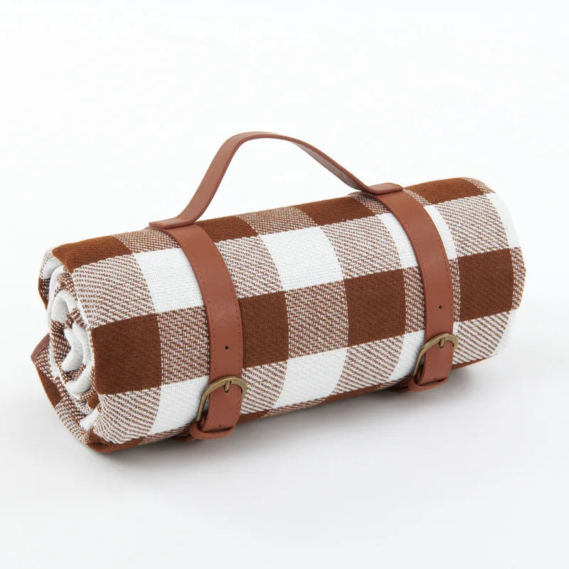 Couverture De Pique-Nique Imperméable Pliable – Motif À Carreaux Classique