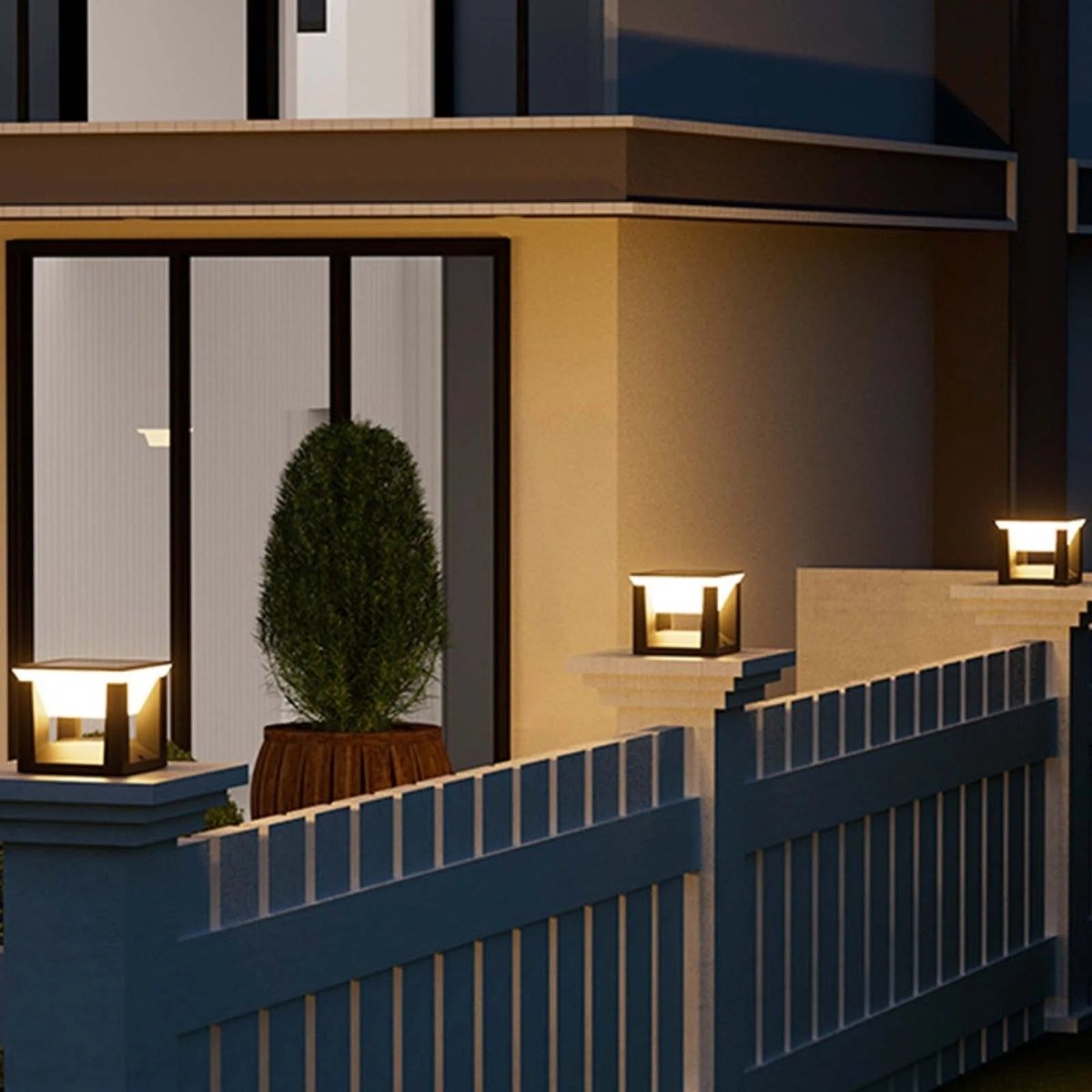 Solar-Außenlampe - Quadratische Form & Moderne Ausführung