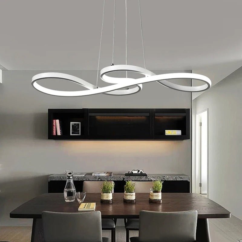 Suspensie LED Modernă cu Inele – Design Elegant și Futurist 