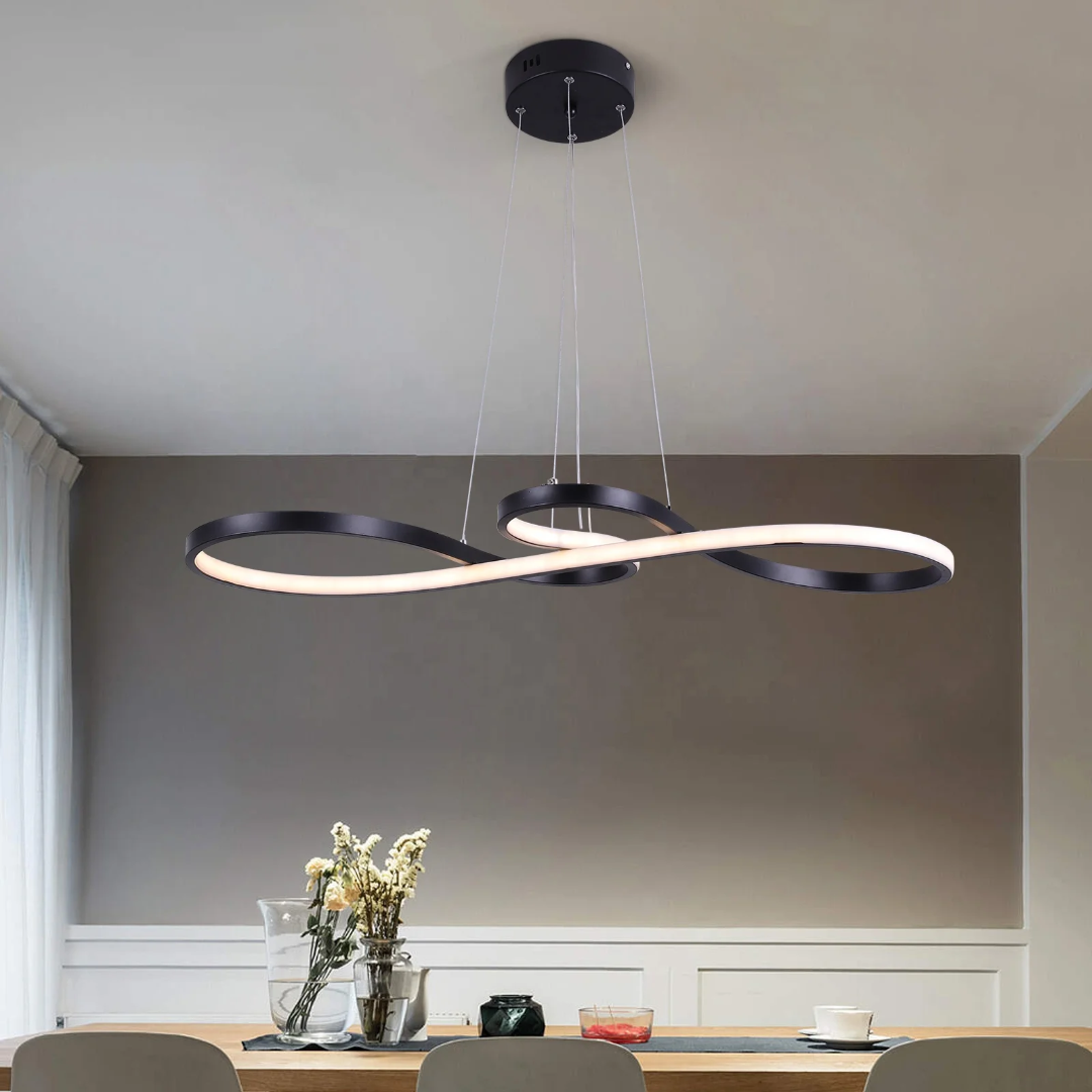 Suspensie LED Modernă cu Inele – Design Elegant și Futurist 