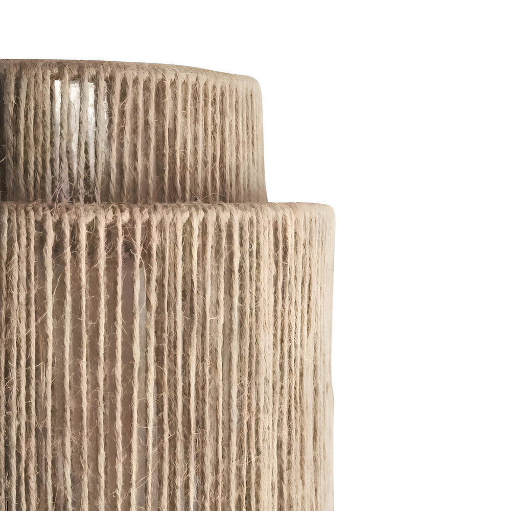 Applique Murale En Rotin Avec Abat-Jour En Corde De Chanvre — Lumière Naturelle & Charme Authentique