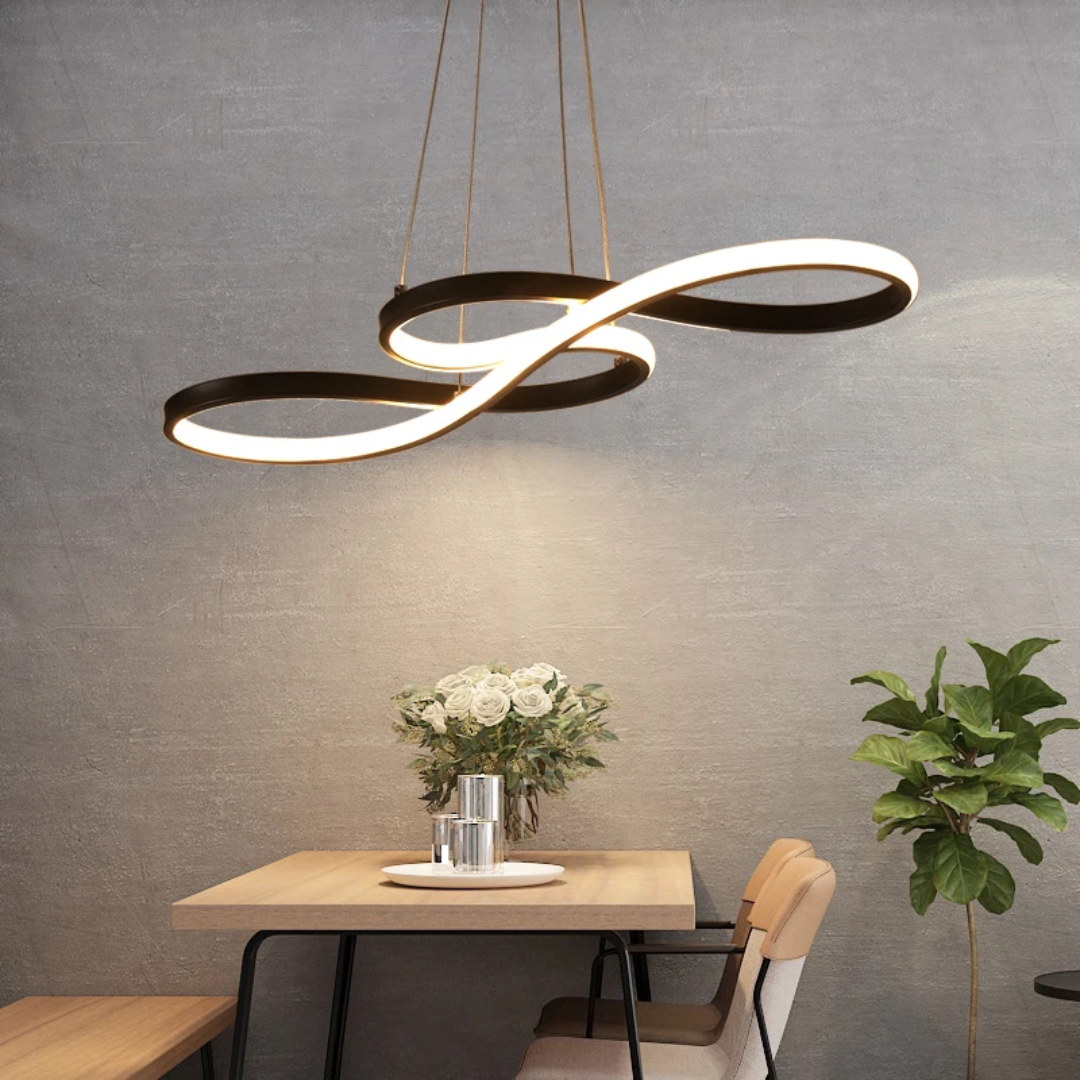 Suspensie LED Modernă cu Inele – Design Elegant și Futurist 
