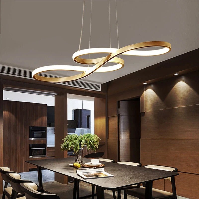 Suspensie LED Modernă cu Inele – Design Elegant și Futurist 