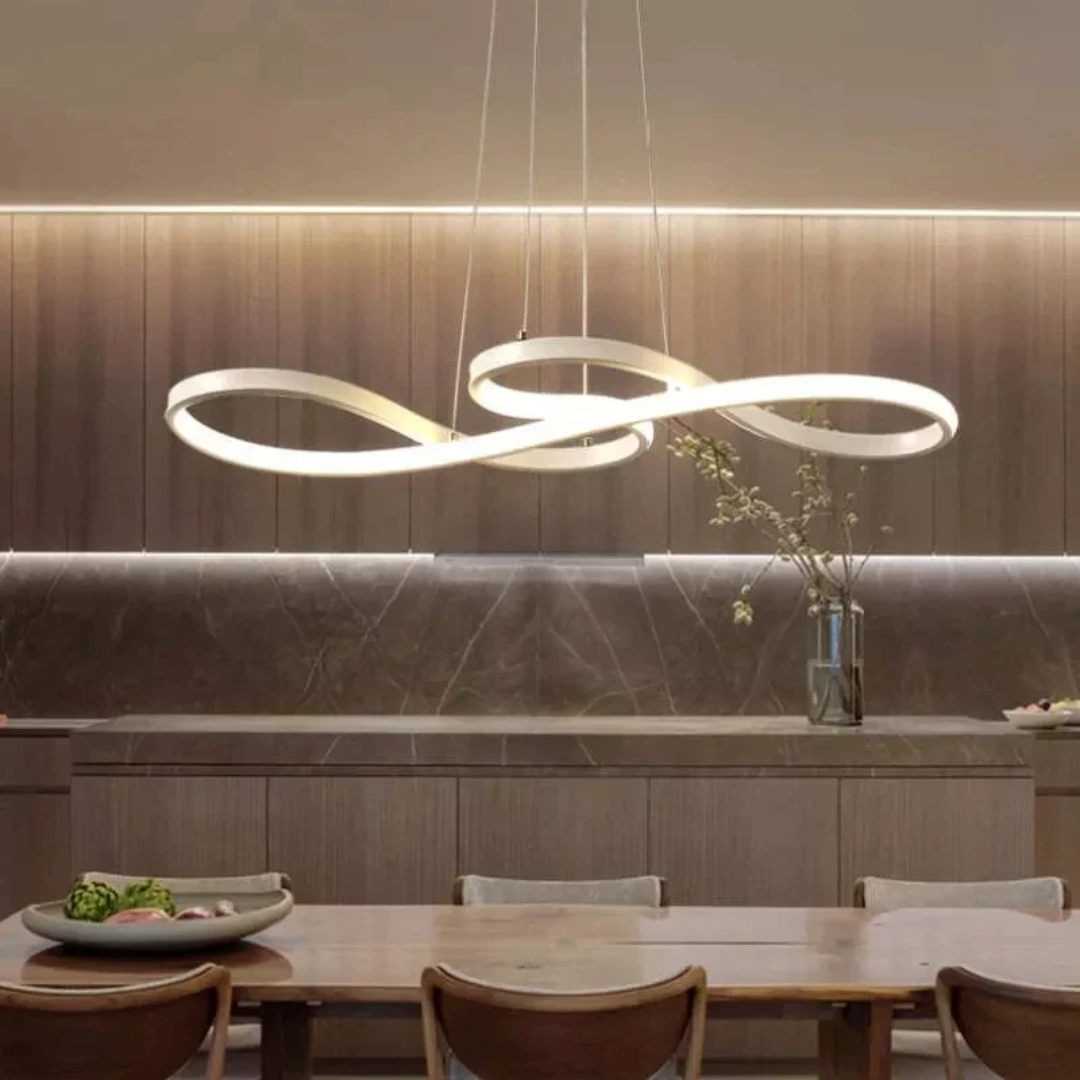 Suspensie LED Modernă cu Inele – Design Elegant și Futurist 