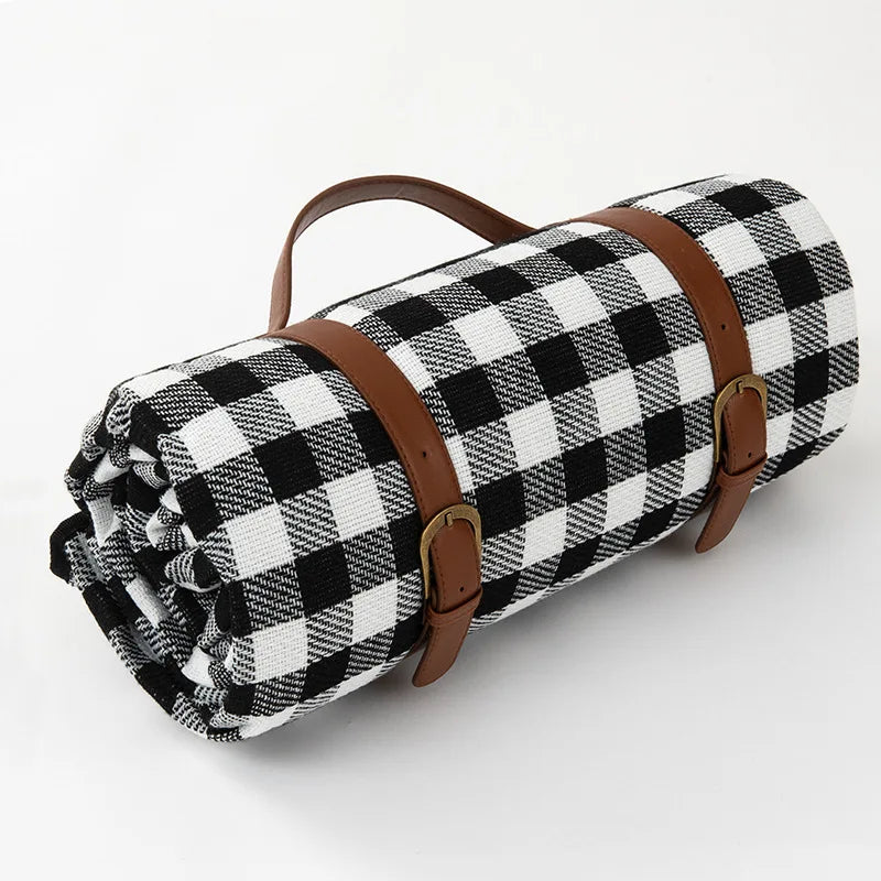 Couverture De Pique-Nique Imperméable Pliable – Motif À Carreaux Classique