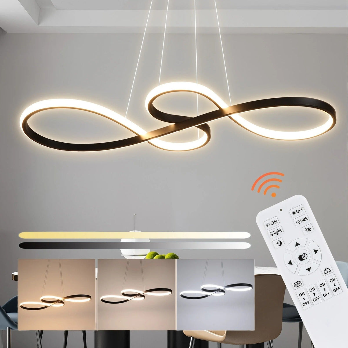 Suspensie LED Modernă cu Inele – Design Elegant și Futurist 