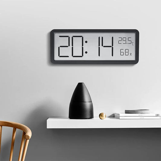 Horloge Murale Numérique LED – Affichage Clair Et Capteurs Intégrés