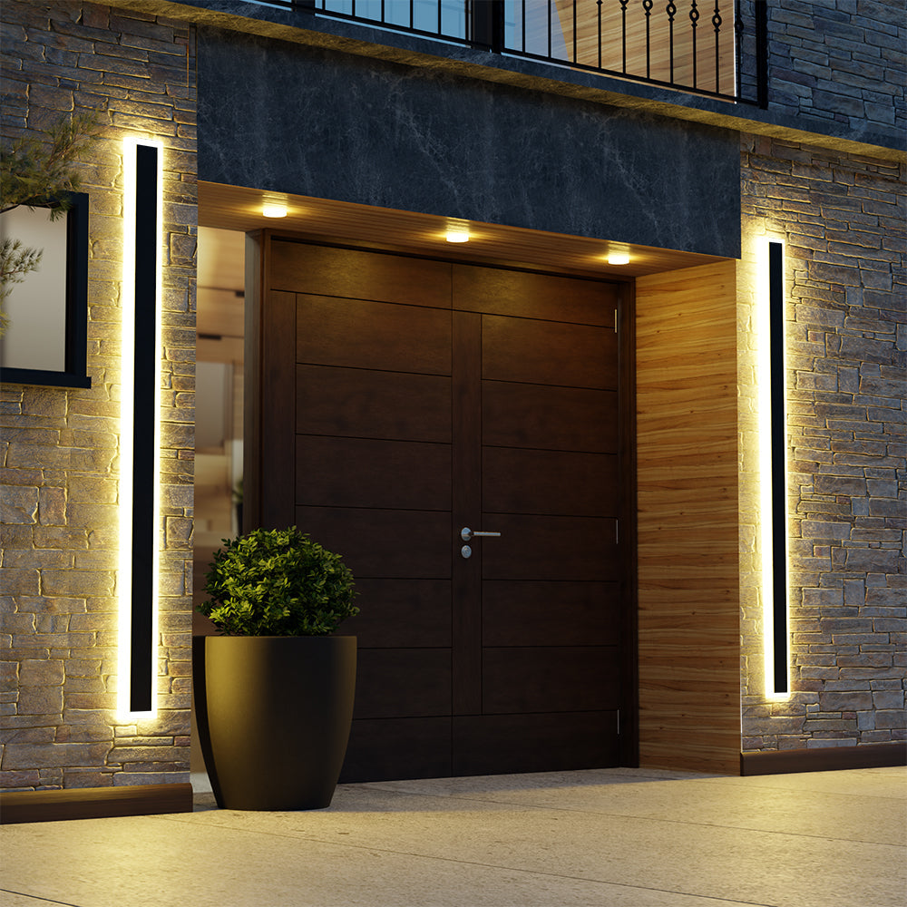 Aplique de pared exterior moderno – ideal para jardín o fachada 