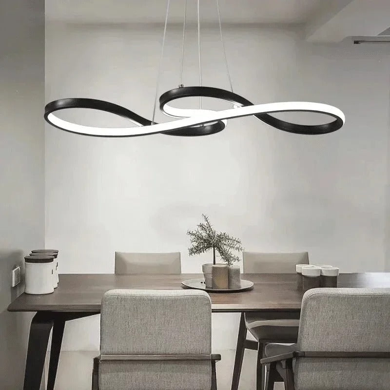 Suspensie LED Modernă cu Inele – Design Elegant și Futurist 