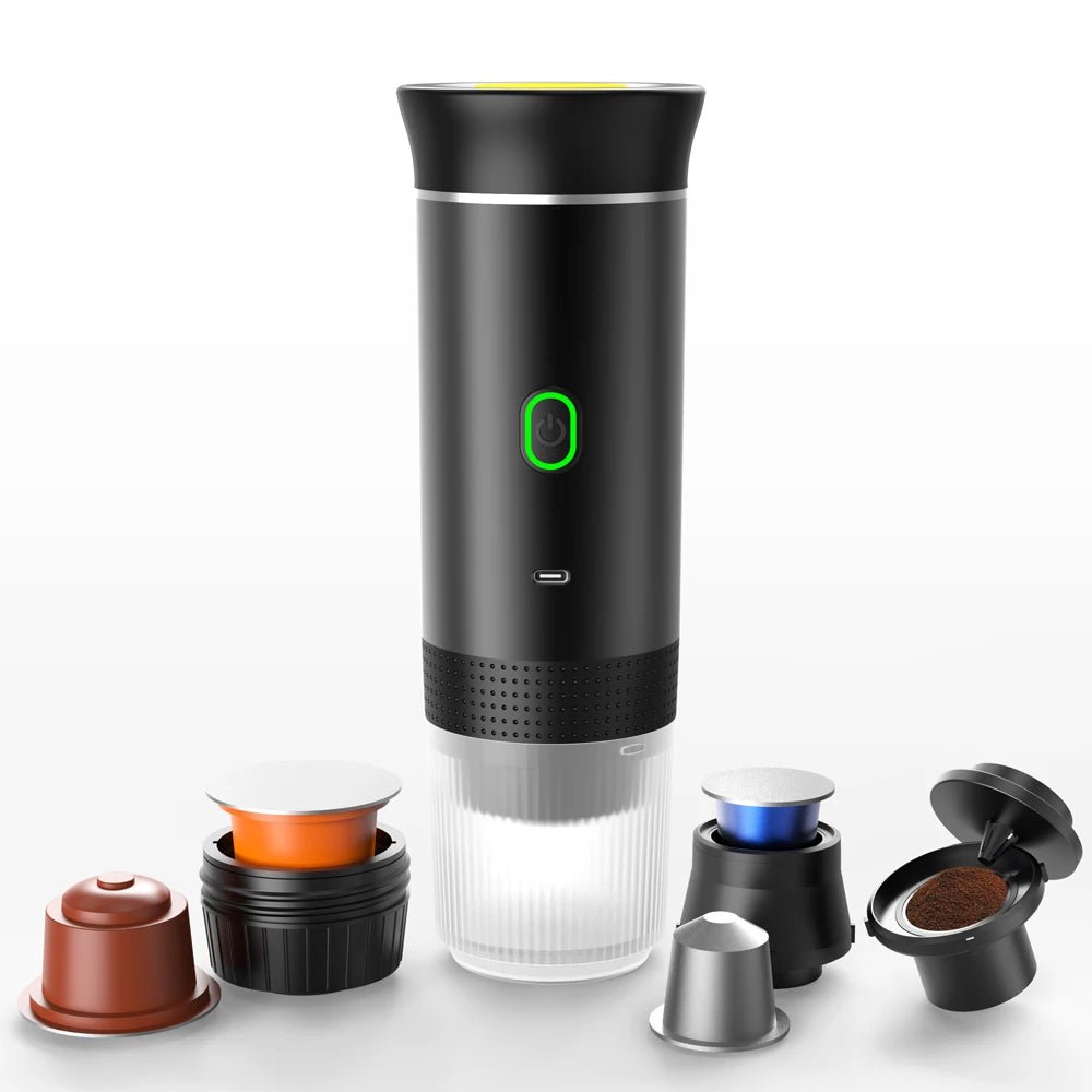 Máquina de Café Portátil 3-em-1 – Ideal Para Escritório, Casa e Exterior 