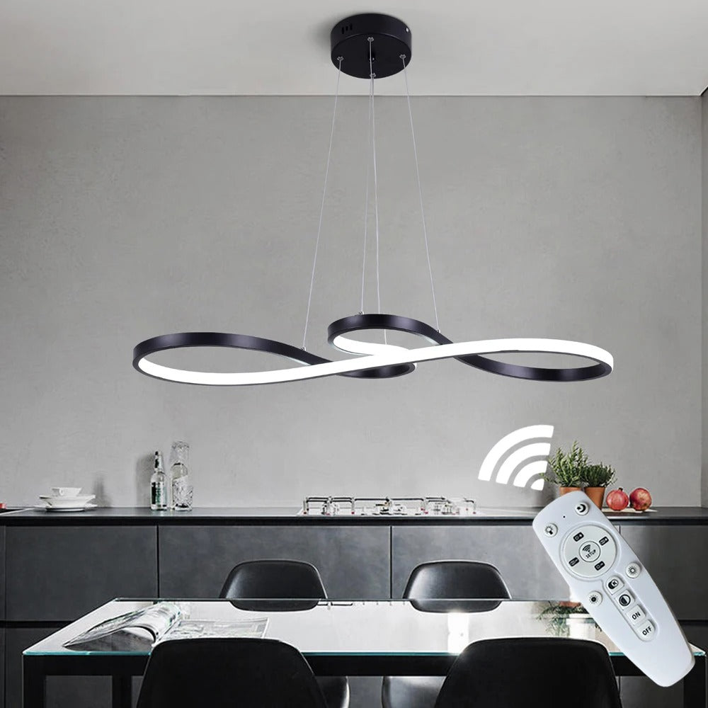 תליית LED מודרנית עם טבעות – עיצוב אלגנטי ועכשווי 
