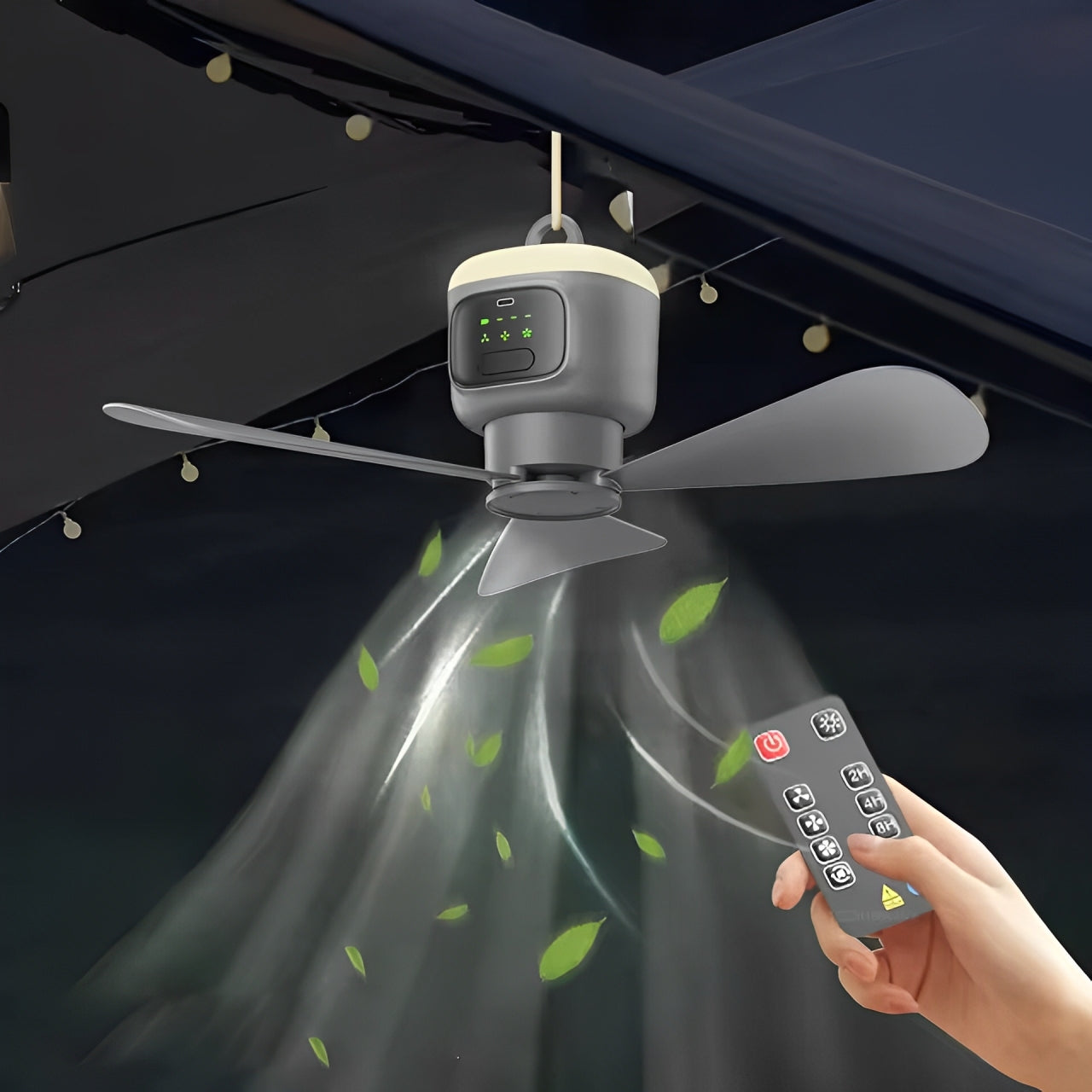 Ventilatore da Soffitto Senza Fili – Telecomando e Lunga Autonomia 