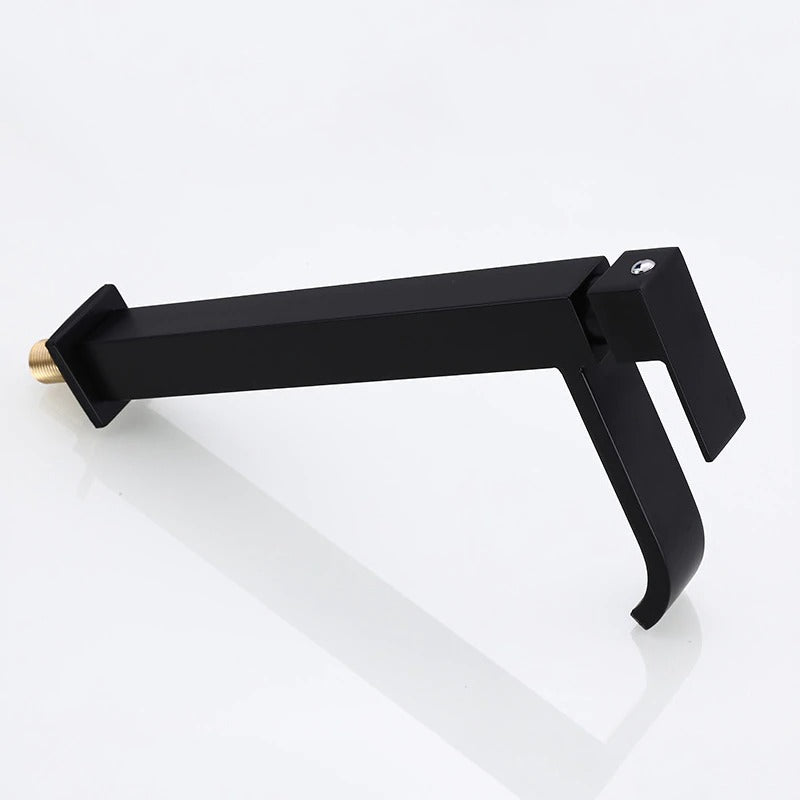 Grifo de lavabo elevado – Acabado elegante negro mate 