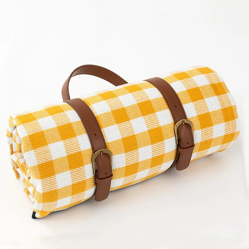 Couverture De Pique-Nique Imperméable Pliable – Motif À Carreaux Classique
