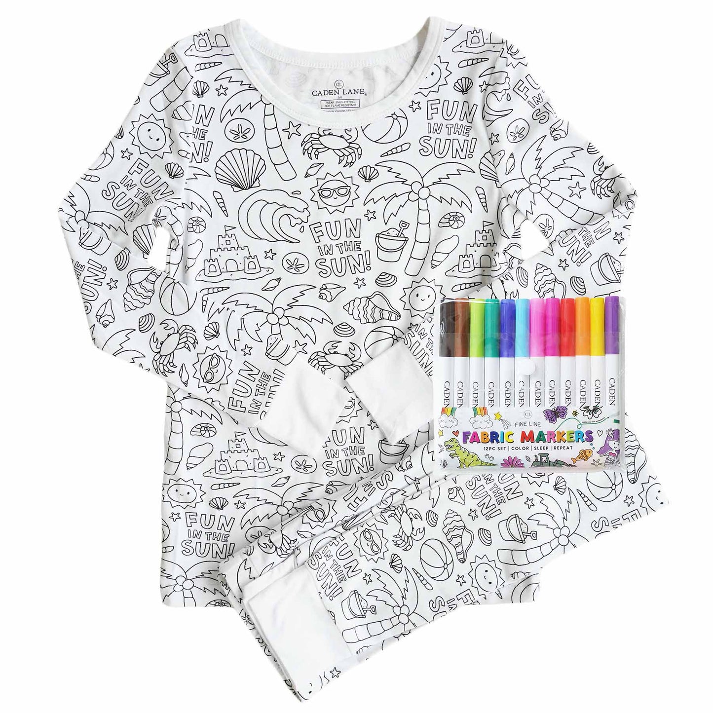 Pyjama à colorier pour enfants – Stimule la créativité