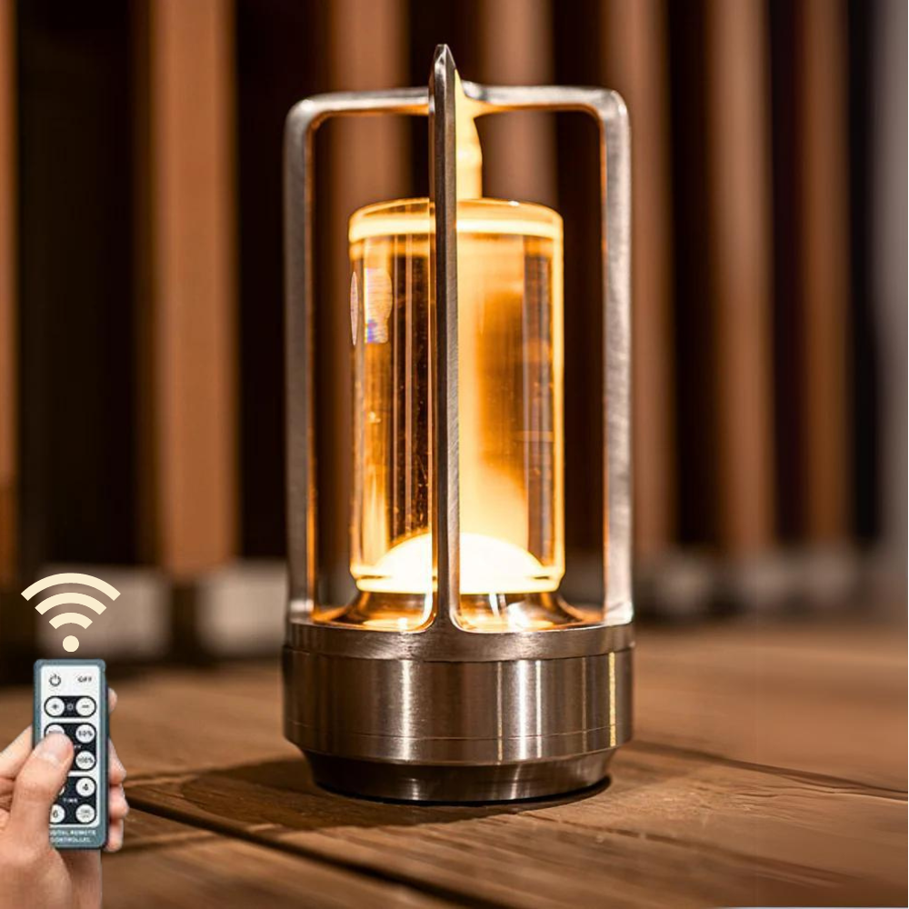 Lámpara de Mesa Recargable – Luz Suave y Estilo Atemporal 