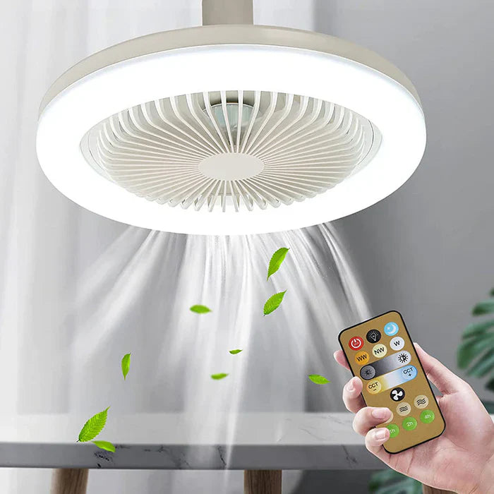 Multifunkční stropní ventilátor – cirkulace vzduchu a integrované osvětlení 