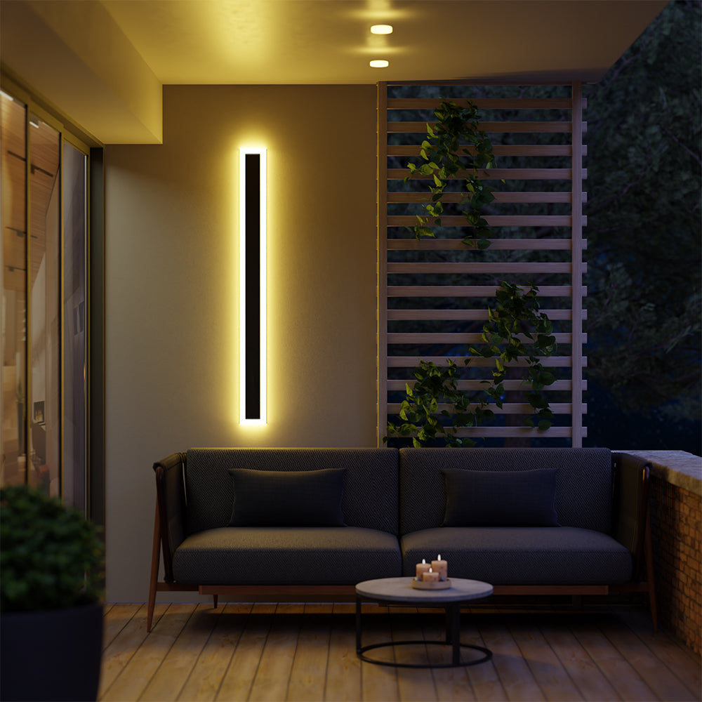Aplique de pared exterior moderno – ideal para jardín o fachada 