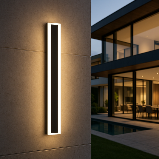 Aplique de pared exterior moderno – ideal para jardín o fachada 