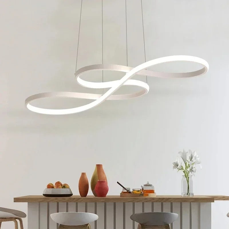 Suspensie LED Modernă cu Inele – Design Elegant și Futurist 