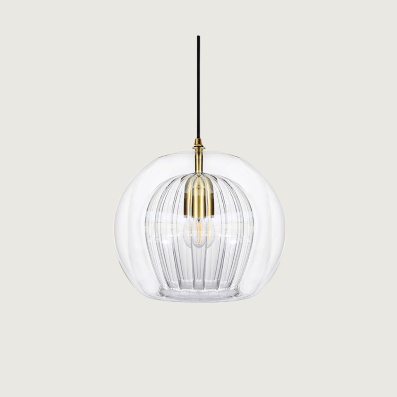 Elegant og Varme Glasspendellampe – Stil og Raffinement 